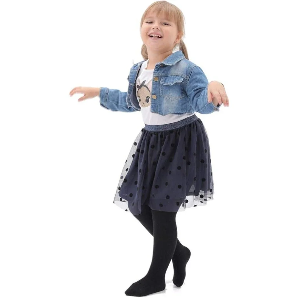 Set of 3 EPEIUS Baby Girl 12-24 Months Tights Thick Cable Knit Leggings Stocki‎